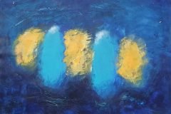 Geel-en-blauw- 2021- 60x45 cm -  op papier