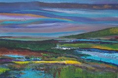 Landschap-onder-een-kleurige-lucht-2026-495x-525-cm-op-papier